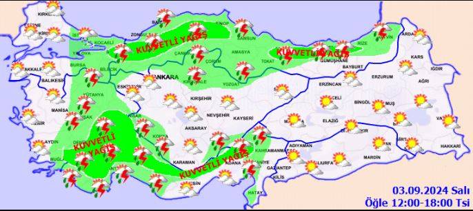 Meteoroloji saat verip 13 ili uyardı! Gök gürleyecek, sağanak vuracak 21